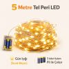 5 Metre Pilli Peri Led Işık Dekoratif Tel Led Aydınlatma